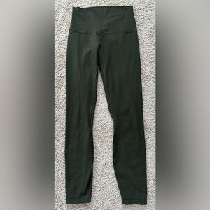 Lululemon Align olive green leggings/tights size 4, inseam 25